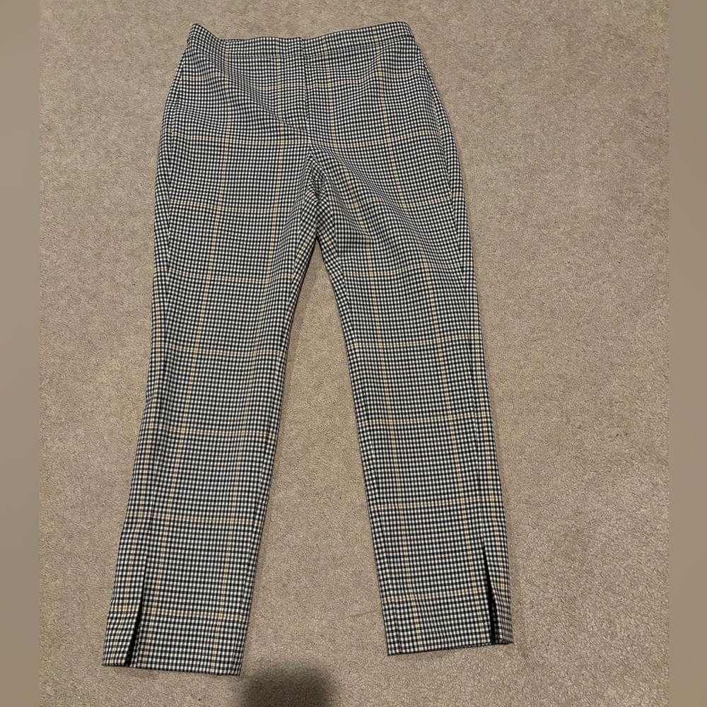 Theory Classic Crop pant in checked wool blend size 2